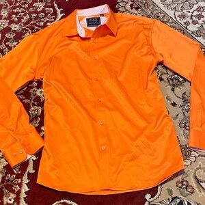 Flex Men's Bold Orange Dress Shirt